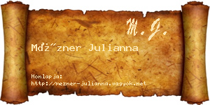 Mézner Julianna névjegykártya